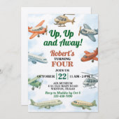 Invitation Anniversaire de l'aéronef vers le haut et vers le  (Devant / Derrière)