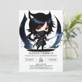 Invitation Anniversaire de l'agent secret Funny Ninja (Debout devant)