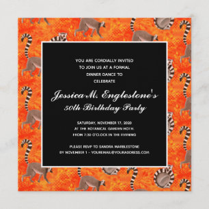 Invitation Anniversaire de l'aile de la nature de Lemur à Mad