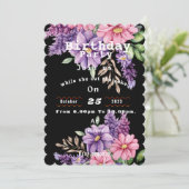 Invitation anniversaire de l'amoureux des fleurs (Debout devant)