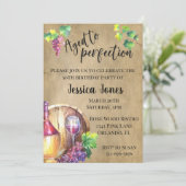 Invitation Anniversaire de l'amoureux du vin de la perfection (Debout devant)