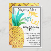 Invitation Anniversaire de l'ananas (Devant / Derrière)