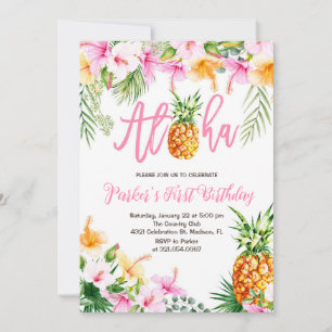 Invitation Anniversaire de l'ananas Aloha