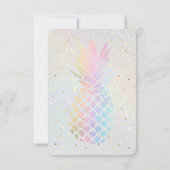 Invitation anniversaire de l'ananas coloré luau (Dos)