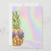 Invitation Anniversaire de l'ananas cool (Dos)