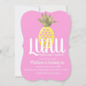 Invitation Anniversaire de l'ananas LUAU (Devant)