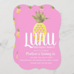 Invitation Anniversaire de l'ananas LUAU