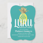 Invitation Anniversaire de l'ananas LUAU (Devant)