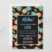 Invitation Anniversaire de l'ananas tropical 1er premier garç (Devant)