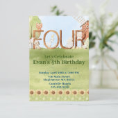 Invitation anniversaire de l'animal de ferme (Debout devant)