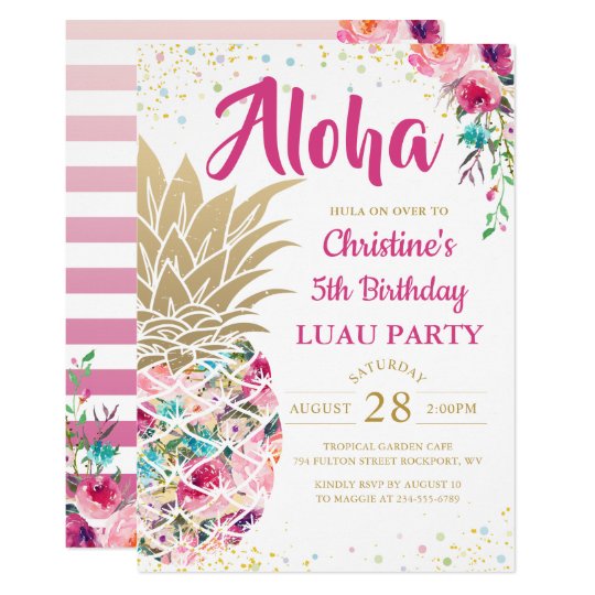 Invitation Anniversaire De L Anniversaire De Luau A L Anniver Zazzle Be