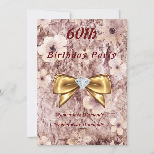 Invitation Anniversaire de l'Anniversaire de Rose Rose Gold D (Devant)