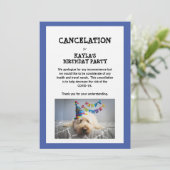 Invitation Anniversaire de l'annulation - Corona Virus (Debout devant)