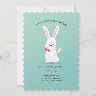 Invitation Anniversaire de Lapin de Pâques