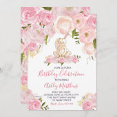 Invitation anniversaire de lapin de Pâques premier, un (Devant / Derrière)