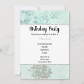 INVITATION ANNIVERSAIRE DE L'AQUA VERT BLEU D'ARGENT (Devant)