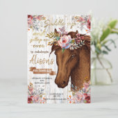 Invitation Anniversaire de l'aquarelle Cowgirl (Debout devant)