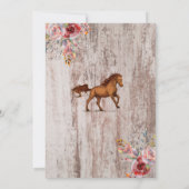 Invitation Anniversaire de l'aquarelle Cowgirl (Dos)