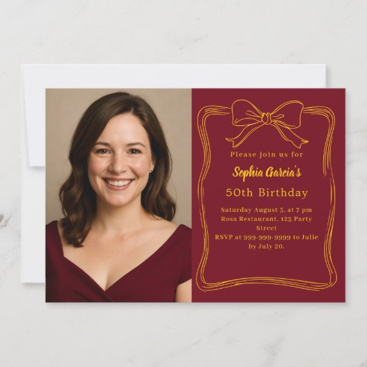 Invitation Anniversaire de l'arc de Bourgogne (Devant)