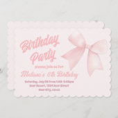 Invitation anniversaire de l'arc rose (Devant / Derrière)