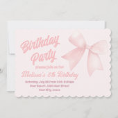 Invitation anniversaire de l'arc rose (Devant)