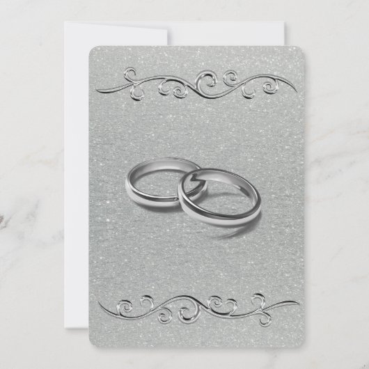 Invitation Anniversaire de l'argent classique (Dos)