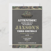 Invitation Anniversaire de l'armée Camo (Devant)