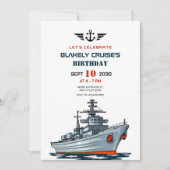 Invitation Anniversaire de l'armée de navire (Devant)