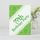 Invitation Anniversaire de l'art rupestre rétro de Lime Green (Debout devant)