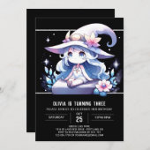 Invitation Anniversaire de l'Assistant Amusement Moderne (Devant / Derrière)