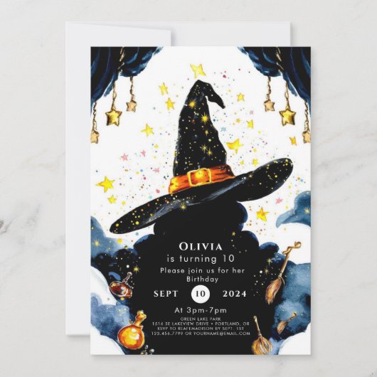Invitation Anniversaire de l'Assistant Pastel Enchanted pour (Devant)