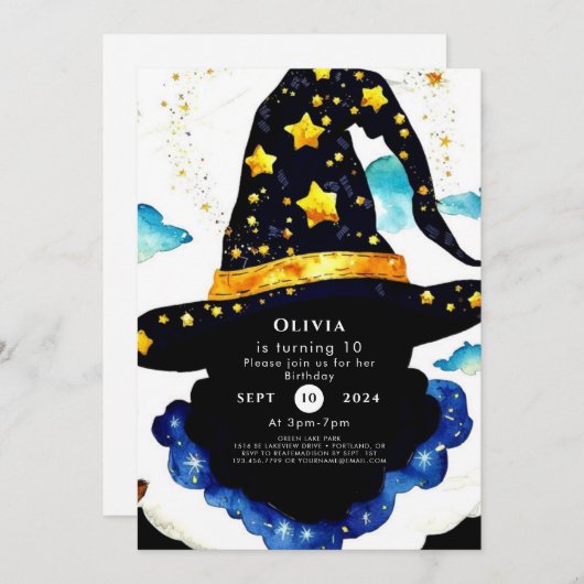 Invitation Anniversaire de l'assistant pour enfants simple en (Devant / Derrière)