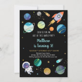 Invitation Anniversaire de l'astronaute (Devant)