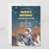 Invitation Anniversaire de l'astronaute (Devant)