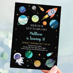 Invitation Anniversaire de l'astronaute