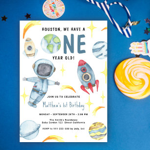 Invitation Anniversaire de l'astronaute dans l'espace