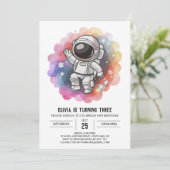 Invitation Anniversaire de l'astronaute de l'élégance des fus (Debout devant)