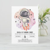 Invitation Anniversaire de l'astronaute de l'Odyssée de la fu (Debout devant)