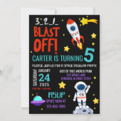 Invitation Anniversaire de l'astronaute du Parti spatial tact (Devant)