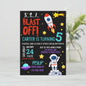 Invitation Anniversaire de l'astronaute du Parti spatial tact (Debout devant)