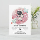 Invitation Anniversaire de l'astronaute magique de Rocket (Debout devant)