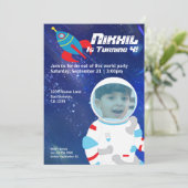 Invitation Anniversaire de l'astronaute spatial (Debout devant)
