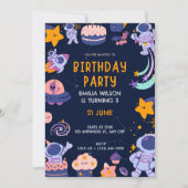Invitation Anniversaire de l'astronaute spatial (Devant)