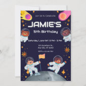 Invitation anniversaire de l'astronaute spatiale (Devant)