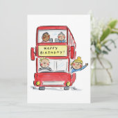 Invitation Anniversaire de l'autobus (Debout devant)