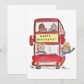 Invitation Anniversaire de l'autobus (Devant / Derrière)