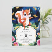 Invitation Anniversaire de l'écureuil géant (Debout devant)