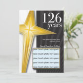 Invitation Anniversaire de l'Église de 126 ans personnalisabl (Debout devant)
