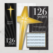 Invitation Anniversaire de l'Église de 126 ans personnalisabl (Devant / Derrière)