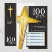 Invitation Anniversaire de l'église sur mesure de 100 ans (Devant / Derrière)